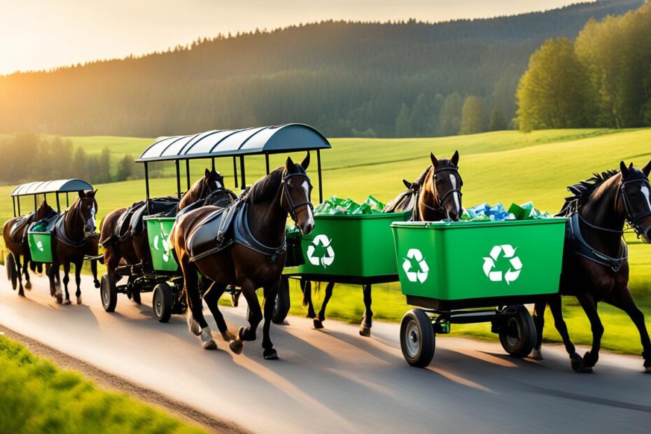 Equine-Powered Mobile Recycling Units